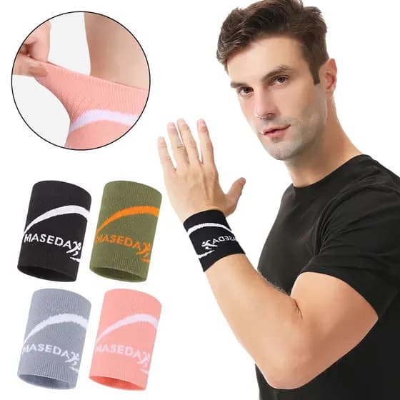 1 Peça Esportes Respirável Pulseira À Prova De Suor Elástico Anti-Entorse Badminton Yoga Cinta De Pulso
