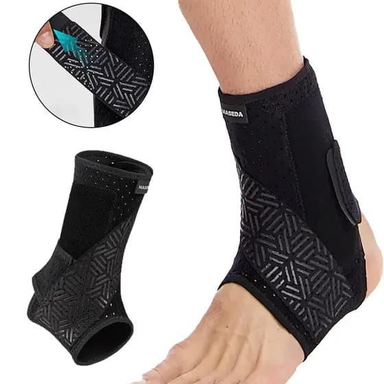 1 Peça Esporte Ajustável Compressão Absorção De Choque Envoltório Fino Correndo Escalada Tornozelo Suporte