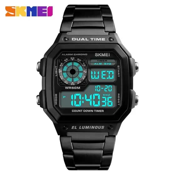 SKMEI 1335 Time Beauty Embarque no mesmo dia SKMEI Square Relógio digital Relógio retrô esportivo à prova d'água Relógio de estudante Relógio de mergulho Relógio masculino