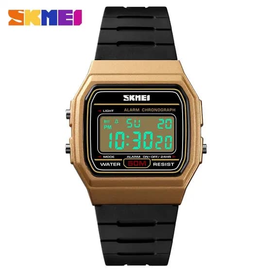 SKMEI 1412 LED Digital Watch 5Bar Water Proof Relógios 7 cores Sports Watch Unissex