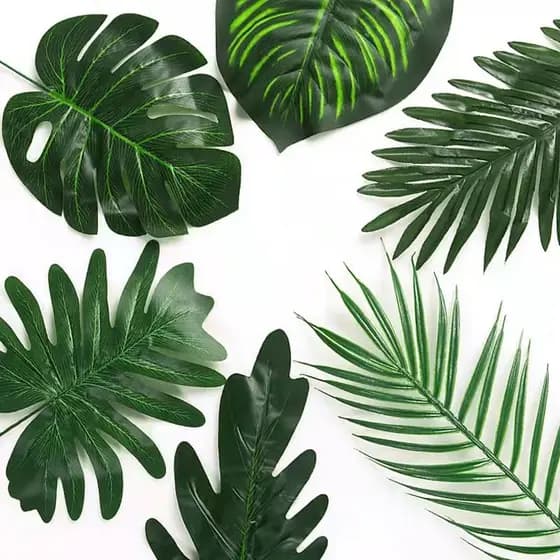 20 Folhas Artificial Casa Decoração Verde Planta Simulação Promoções