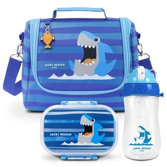 Conjunto Lancheira Térmica com Garrafa 460ml e Pote p/ lanche de 2 Andares 400ml - Jacki Design