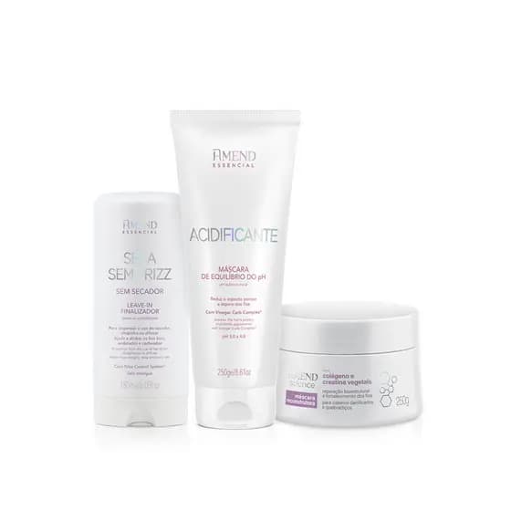 Kit Acidificante Seca sem Frizz e Máscara Science Reconstrutora