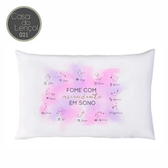 Fronha Avulsa Estampada Signos 50 x 70 cm 100% Algodão Unidade