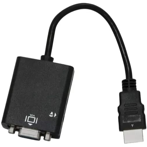 Cabo Adaptador Conversor HDMI Para VGA Com Saída De Áudio P2 3.5mm Som Vídeo Notebook Console Projetor TV