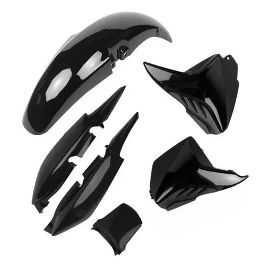 Kit Carenagem plástico Fan 125 2009 a 2013 Tampa Lateral + Para-lama Dianteiro + Rabeta