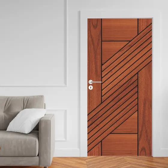 Adesivo Porta Madeira Vidro Decoração Revestimento Papel de Parede Envelopamento CABREUVA - AC0118X