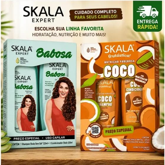 Kit Shampoo + Condicionador Skala 325ml Original Nutrição e Hidratação