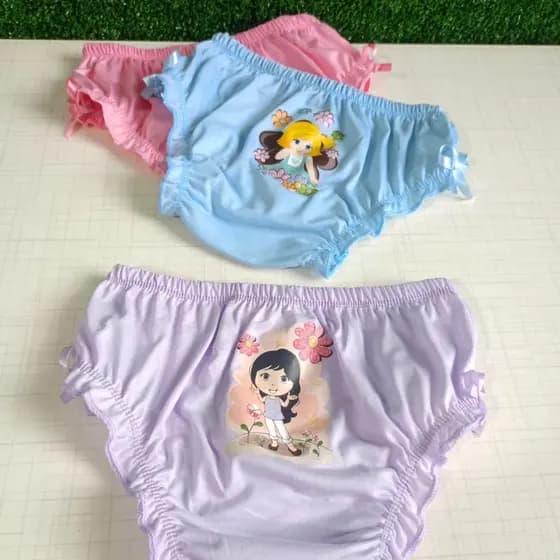 Kits Com 10 E 5 Calcinhas Infantil Bebê Frufru Tapa fralda Algodão Estampada Personagens