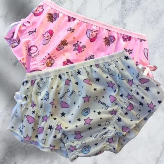 kit 10 Calcinhas Shortinho Balãozinho Menina Infantil Estampada Com Lacinhos Revenda