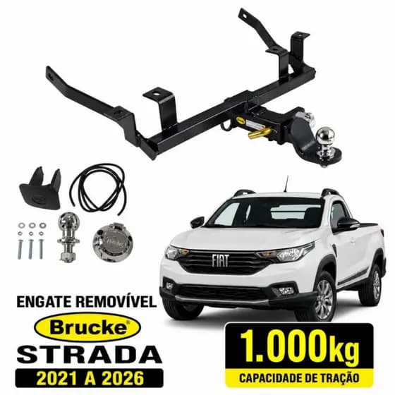 Engate Brucke Removível Fiat Strada 2021 A 2026 1000 Kg