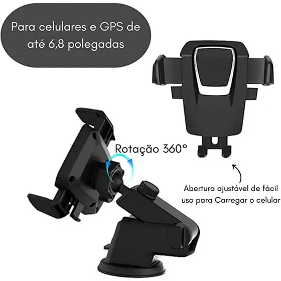 Suporte Celular Gps Carro Veicular - Trava Automática