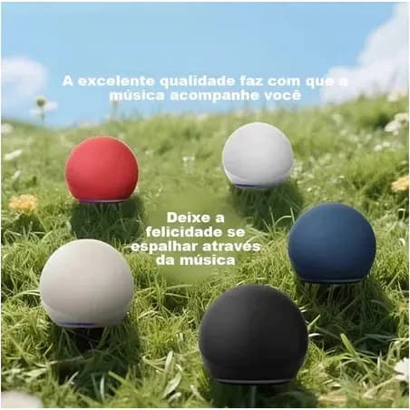 Caixa de som Bluetooth, Led Tipo Alexa comando de voz no App Amazon