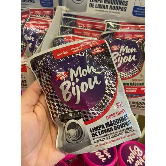 2 unidade Mon Bijou Limpa Máquinas Lavar Roupa Frontal e Abertura Superior 80g