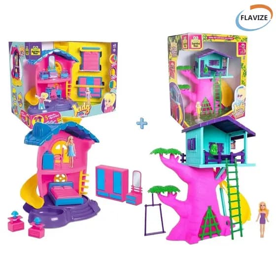 Judy Casa na Arvore mais quarto casinha de boneca Kit