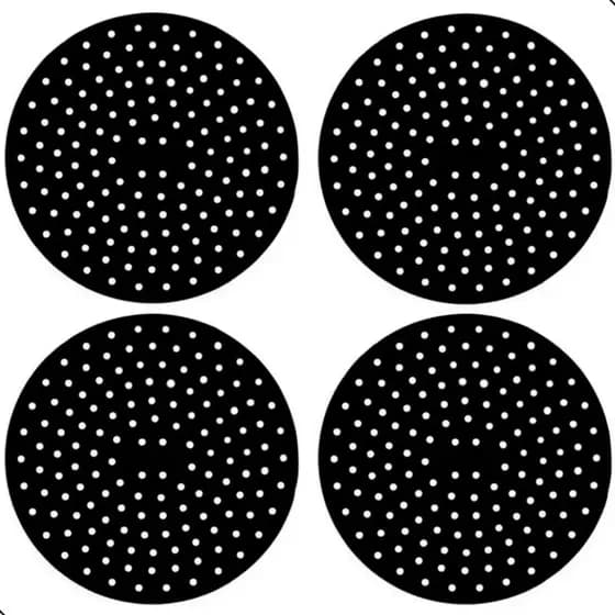 Kit 4 Tapete Protetor Perfurado Para Cooktop Indução Fogão Cor Preto