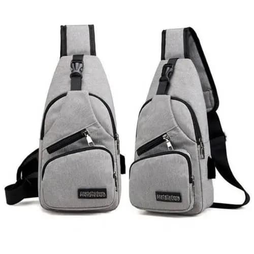Bag Unissex com Entrada USB Sortida | Bolsa Transversal Moderna para Trabalho, Viagem e Dia a Dia