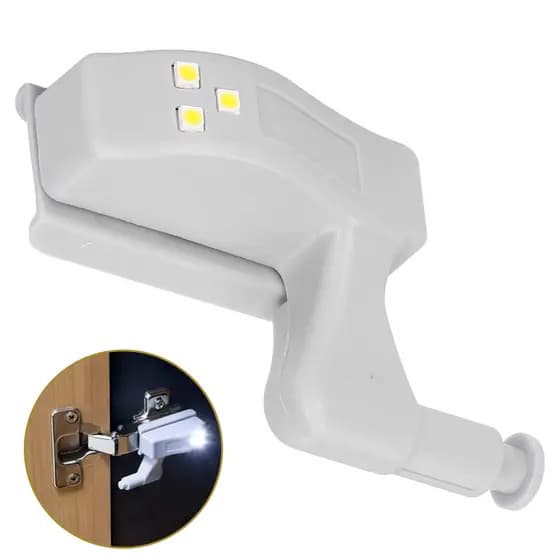 Kit 6 Luminária Dobradiça Led P/ Armário Sensor Automático