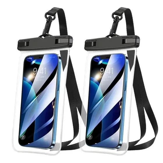 Kit 2 Capinha Estanque Para Celular Piscina Prova D'água