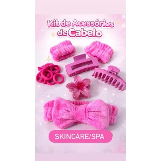 KIT ACESSÓRIOS DE CABELO/ ACESSÓRIOS SKINCARE SPA