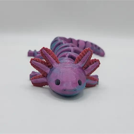 BRINQUEDO ARTICULADO AXOLOTE COLORIDO PARA CRIANÇAS