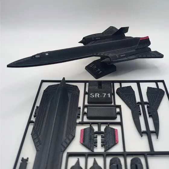 SR71 Blackbird Kit de Montar avião kit card kit cartão - miniatura Colecionavel SR-71