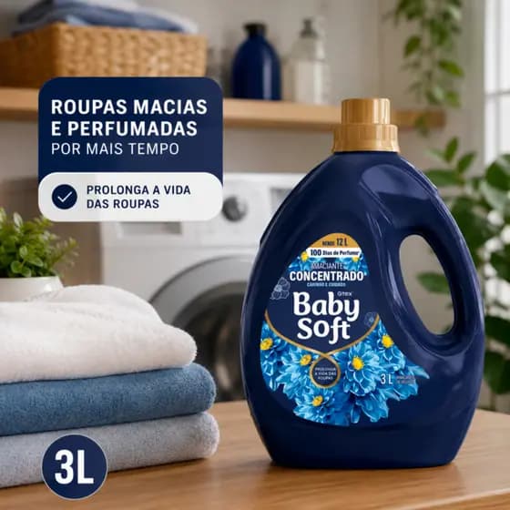 Amaciante Concentrado Baby Soft Carinho e Cuidado - 3L