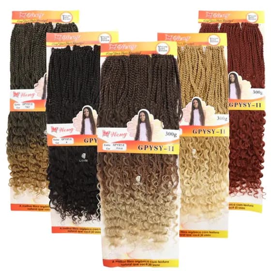 Tranças Prontas Com Cachos Nas Pontas GYPSY 2 Weng Crochet Braids
