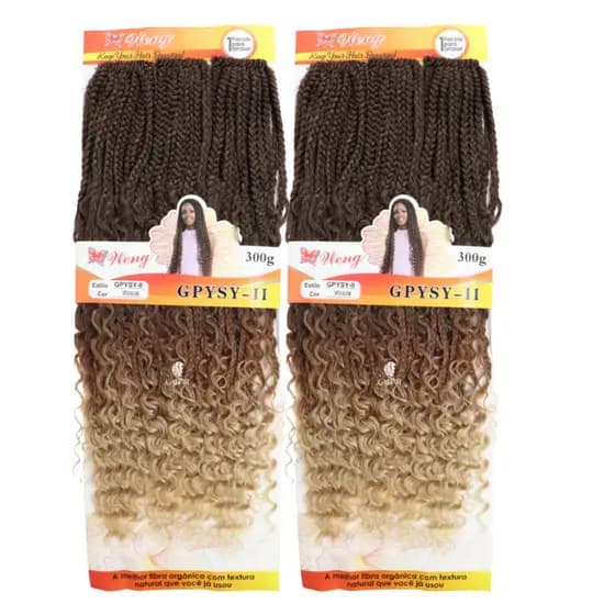 Kit 2 Tranças Perfeitas com Cachos Definidos! Gypsy 2 Weng Orgânico 55cm 300g