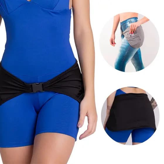 Kit 3 Tapa Bumbum JSM Fitness Bolso Liso e Fecho