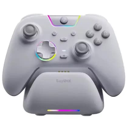 EasySMX X05Pro Charging Dock Controller for PC/Switch/Phone, Silent Button, 1000mAh Battery, Hall Joystick, RGB, Ergonom