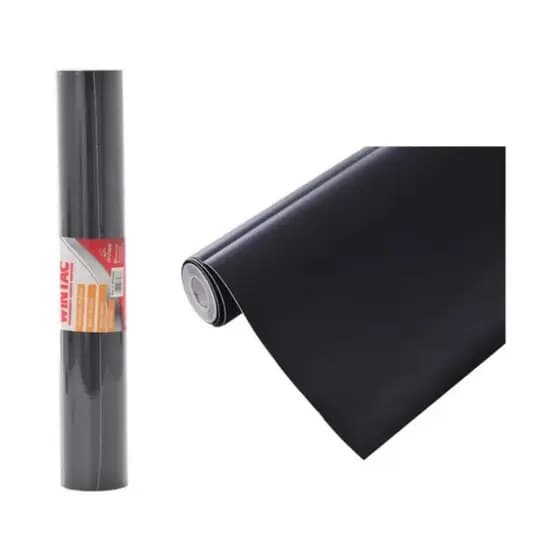 Papel de Parede Adesivo Preto 45 cm x 10m 80 Micras