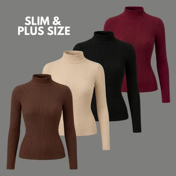 Blusa Manga Longa Feminina Blusa Feminina Elegante Elegante Blusa Segunda Pele Feminino Blusa Gola Alta Feminino
