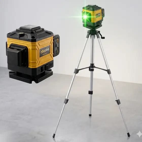 Nível A Laser 12 Linhas 3D Original Profissional 30m Recarregável Com Tripé e Controle Remoto