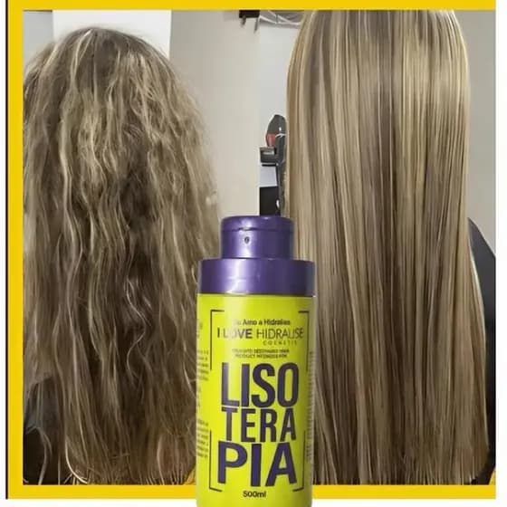 Progressiva Lisoterapia Hidralise Sem Formol 500ML Liso Perfeito Brilho Maciez Envio Imediato