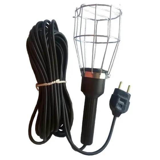 Pendente de Luz fio pp 8 mts. Gaiola média tradicional p/ 110 ou 220 Volts Cor:Preto
