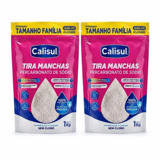 🧼 Percarbonato de Sódio Calisul 1kg – Removedor de Manchas com Oxigênio Ativo