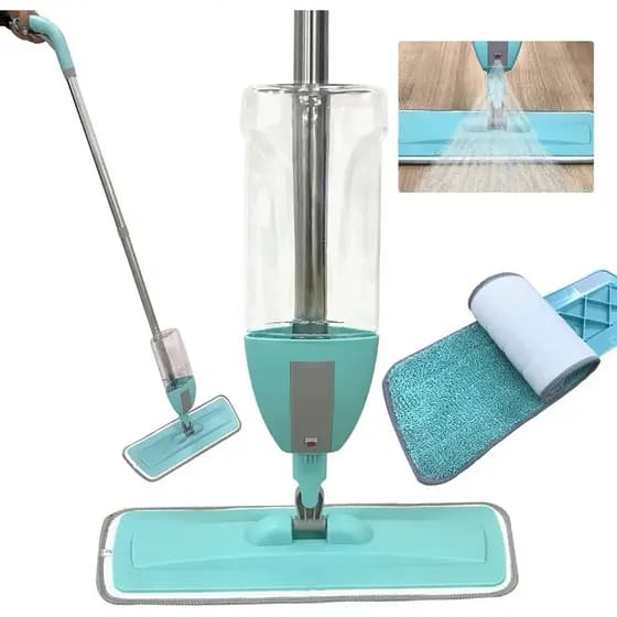 Rodo Magico Mop Spray Com Reservatório 300ml + 2 Refil Azul-turquesa