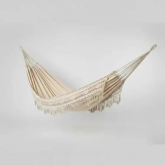 Rede Descanso Reforçada Rede Dormir Casal king Luxo Rede de Dormir Gigante Varanda Manual Artesanal