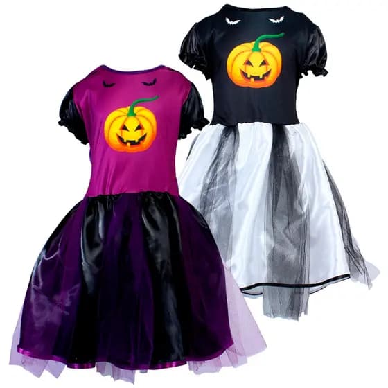 Fantasia Infantil Tema Abóbora Festa Carnaval Halloween