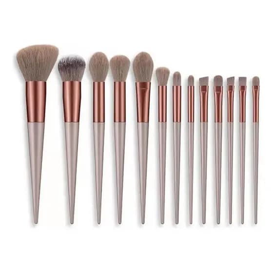 Pincel Kit 13 Peças Maquiagem Bolsa Po Compacto Sombra Com Brinde