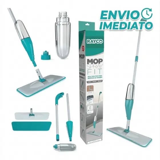 Mop Spray Profissional 360° Rodo Mágico Esfregão Limpeza Prática Com Reservatório Limpa Piso