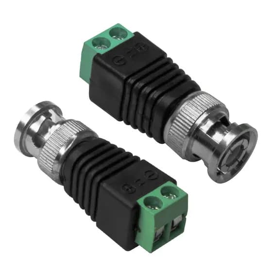 Kit 100 Conector Bnc Borne Mola 6mm Plug P4 Macho Camera De Segurança Cftv Vídeo