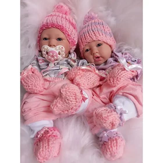 Bebês Reborn Gêmeas De Silicone articulada + Enxoval completo ( pode dar banho)