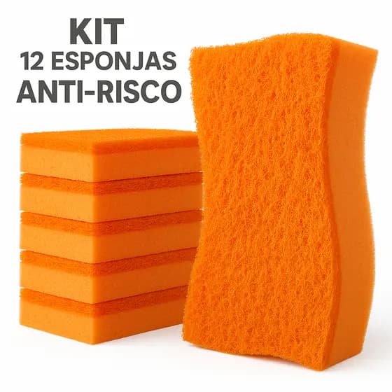 Kit 12 Esponjas Não Risca Panelas Antiaderente Alta Durabilidade + Brinde 🎁 Loja 4,9⭐
