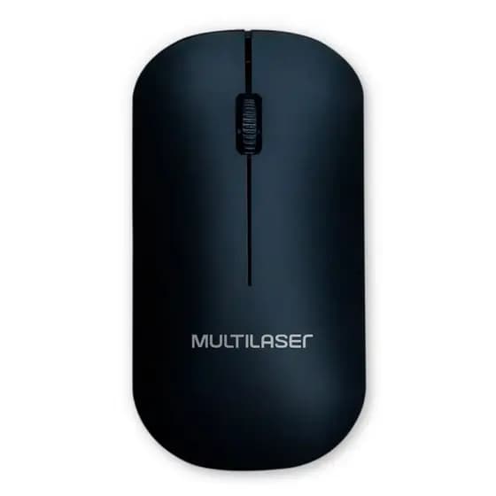 Mouse Sem Fio Multilaser MO307 2.4GHz 1200DPI USB Wireless para Notebook PC Ergonômico