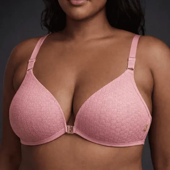 Sutiã Nadador Com bojo Tule Soft Plus Size Fecho Frontal
