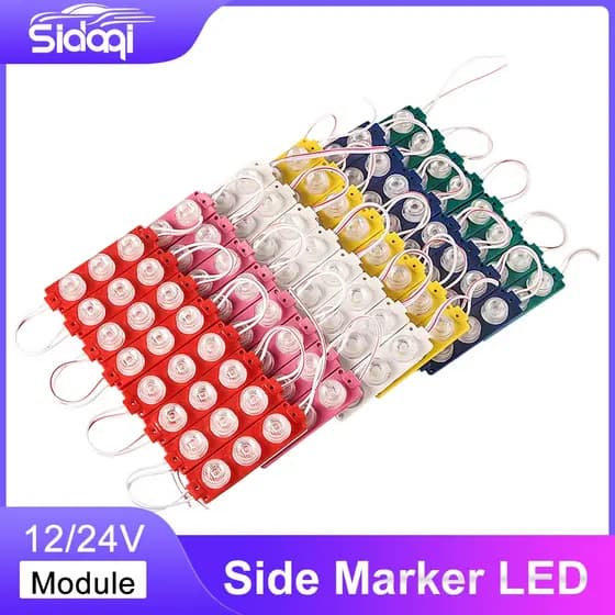 8 Pcs 12 V 24 Módulo LED Truck Side Marker Luz Indicador 3 Super Brilhante Para Ônibus Lorry Reboque Aviso Lâmpada