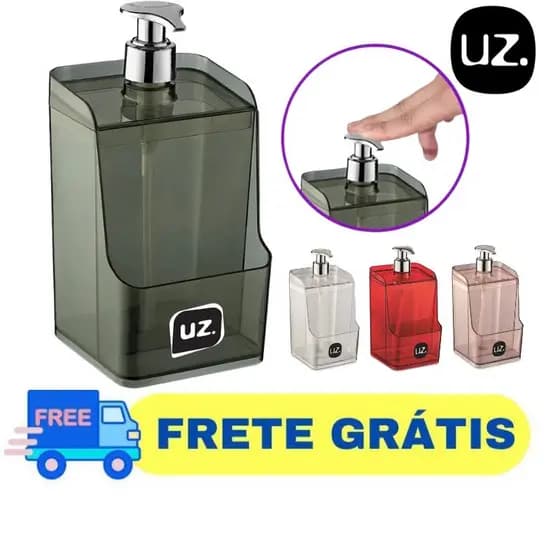 Porta Detergente Dispenser Cozinha Porta Sabão Líquido Com Suporte Para Esponja Vision UZ Envio Full