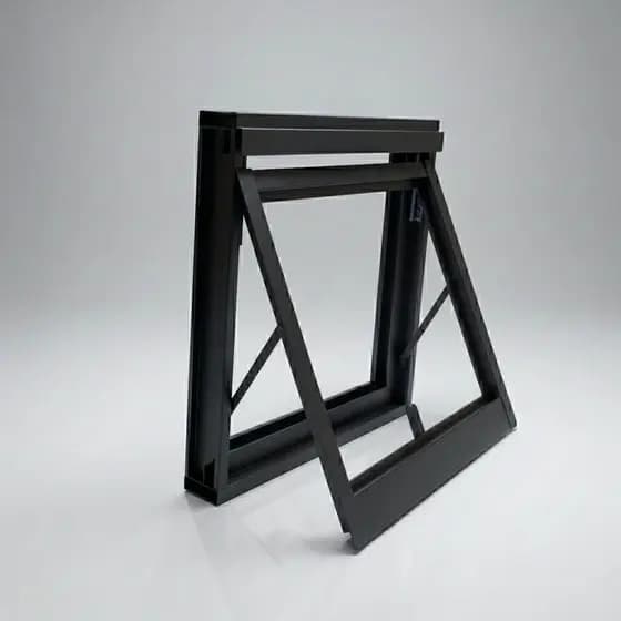 Janela Vitrô Basculante Sem Vidro Maxim Ar 50x50 Aço Galvanizado Sem Grade Banheiro e Lavanderia- LH